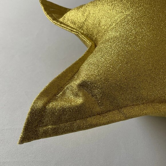 Star-Shaped Throw Pillow Gold Glitter Star Accent Pillow BRAND NEW Pillow Awards - Picture 7 of 7